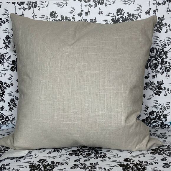 Faux Leather Two Tone Pillow NWT 20x20 - Picture 2 of 6